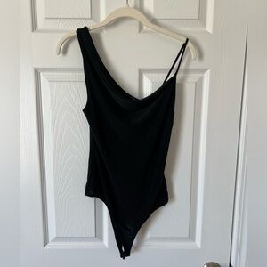 Black One-Shoulder 21 Saints Bodysuit